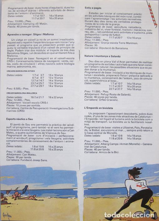 C&oacute;mics: Pere Joan. Programa actividades Estiu jove, Barcelona 1986 - Foto 3