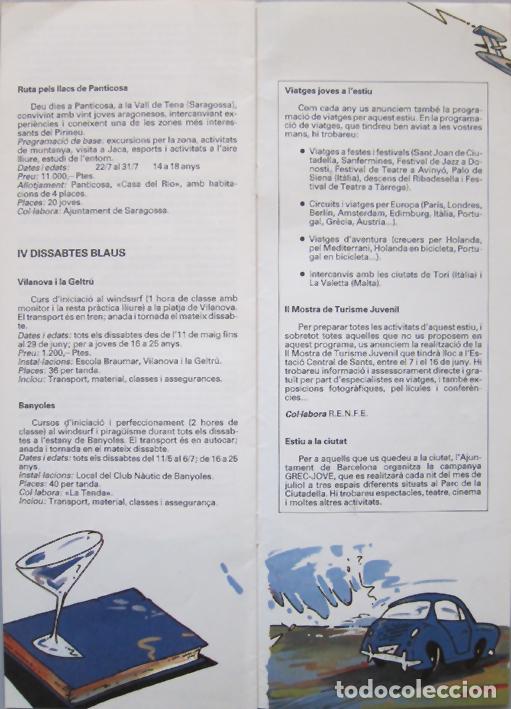 C&oacute;mics: Pere Joan. Programa actividades Estiu jove, Barcelona 1986 - Foto 4