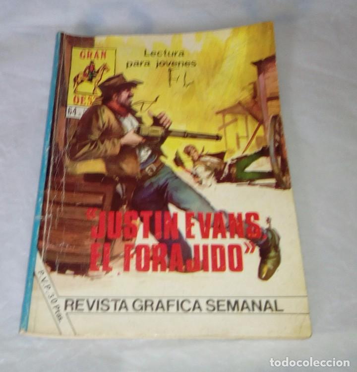 C&oacute;mics: JUSTIN EVANS EL FORAJIDO - SALVAJE OESTE - A&Ntilde;OS 80 -90 - Foto 1