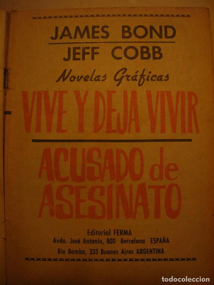 C&oacute;mics: James BOND, AGENTE 007, Acusado de asesinaro. Ed. Ferma - Foto 2