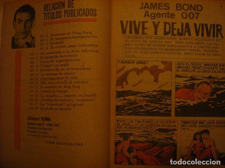 C&oacute;mics: James BOND, AGENTE 007, Acusado de asesinaro. Ed. Ferma - Foto 3