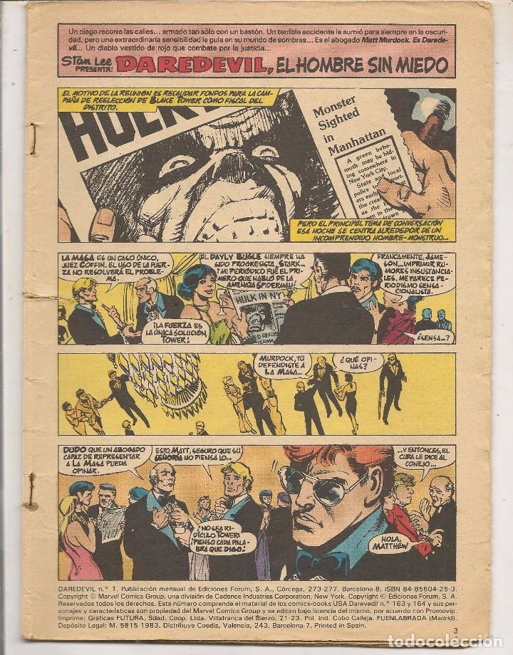 C&oacute;mics: DAREDEVIL. N&ordm; 1. FORUN. (C/A11) - Foto 1