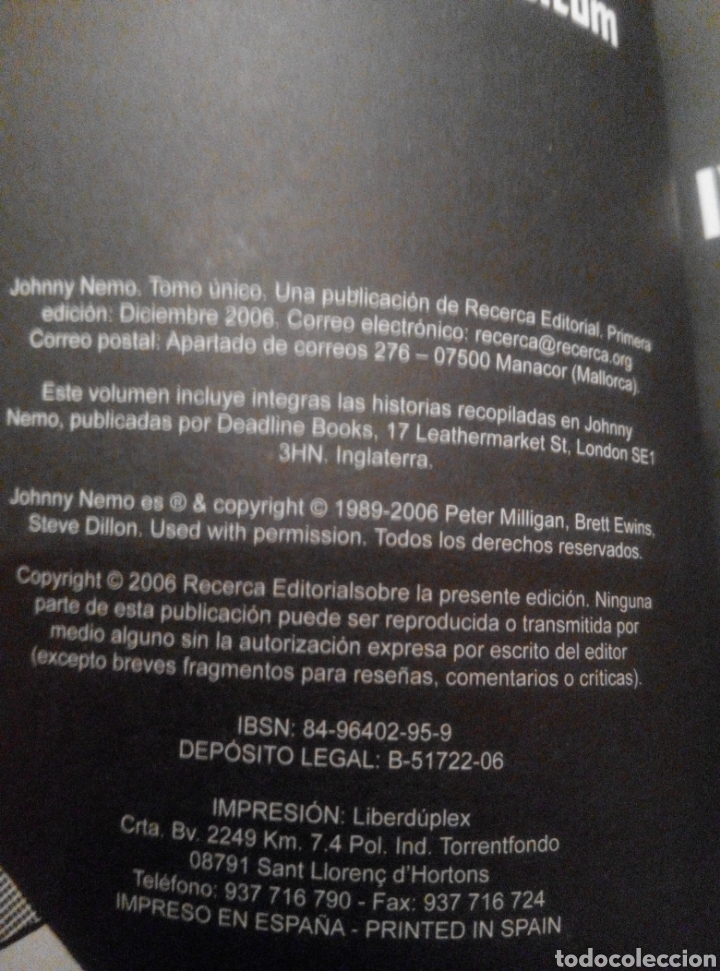 C&oacute;mics: COMIC JOHNNY NEMO. EDITORIAL RECERCA - Foto 3