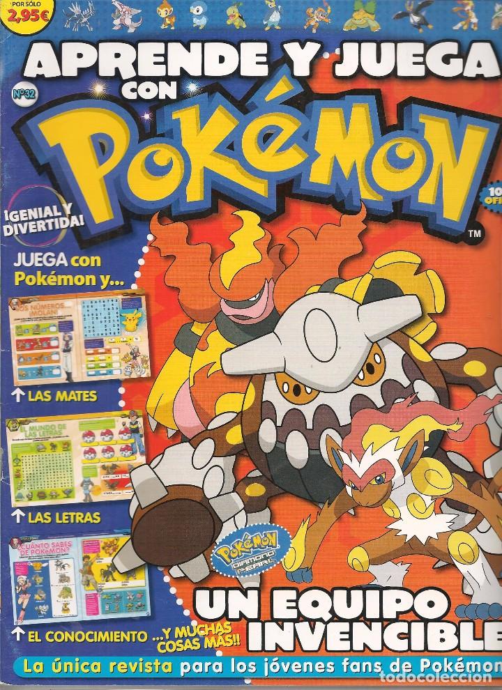 C&oacute;mics: APRENDE Y JUEGA CON POKEMON. N&ordm; 32. CON POSTER CENTRAL. (ST/B7) - Foto 1