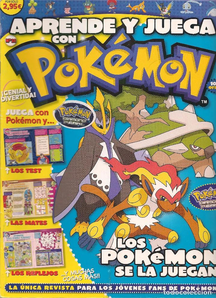 C&oacute;mics: APRENDE Y JUEGA CON POKEMON. N&ordm; 21. CON POSTER CENTRAL. (ST/B7) - Foto 1