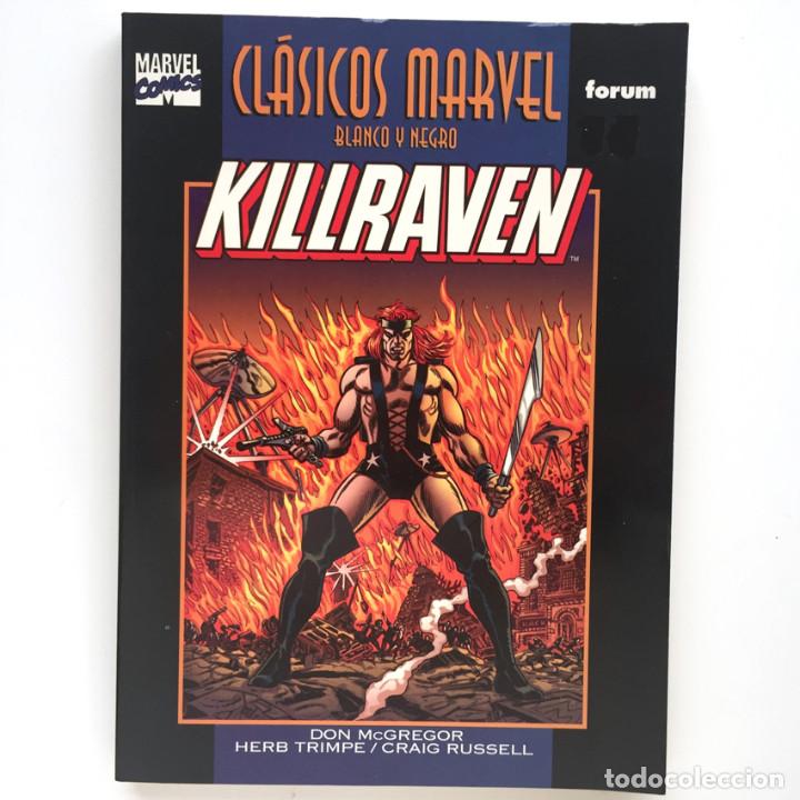 C&oacute;mics: KILLRAVEN (CL&Aacute;SICOS MARVEL BLANCO Y NEGRO) - DON McGREGOR y HERB TRIMPE - MARVEL FORUM - Foto 1