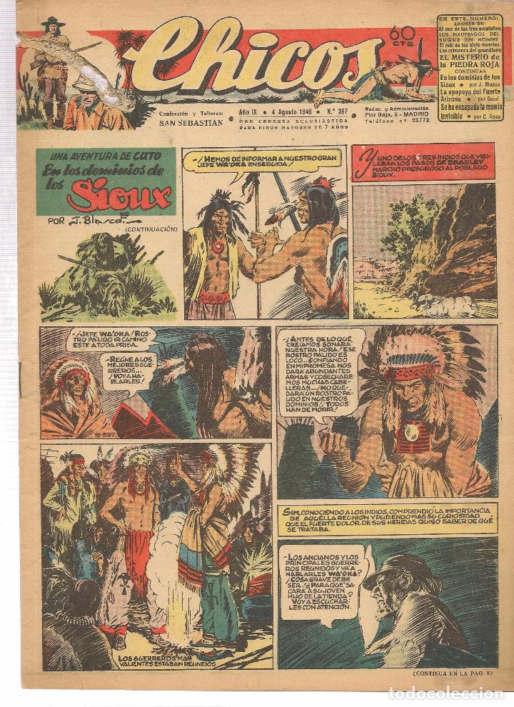 C&oacute;mics: CHICOS. N&ordm; 397.  4 AGOSTO 1946 (ST/L4) - Foto 1