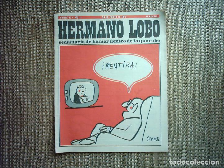 C&oacute;mics: HERMANO LOBO SEMANARIO DE HUMOR DENTRO DE LO QUE CABE. LOTE DE 58 EJEMPLARES DESDE 1972 HASTA 1976.