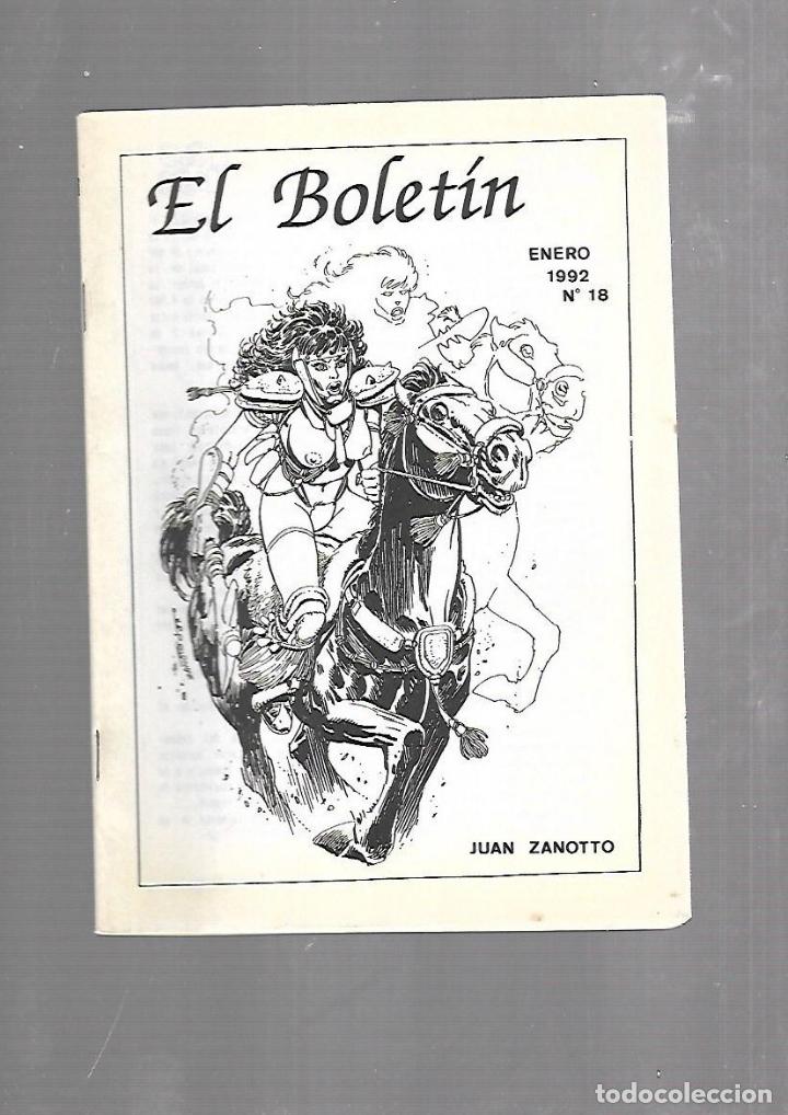 Comics : EL BOLETIN. N&ordm; 18. ENERO 1992. TEBEO. ILUSTRADO.