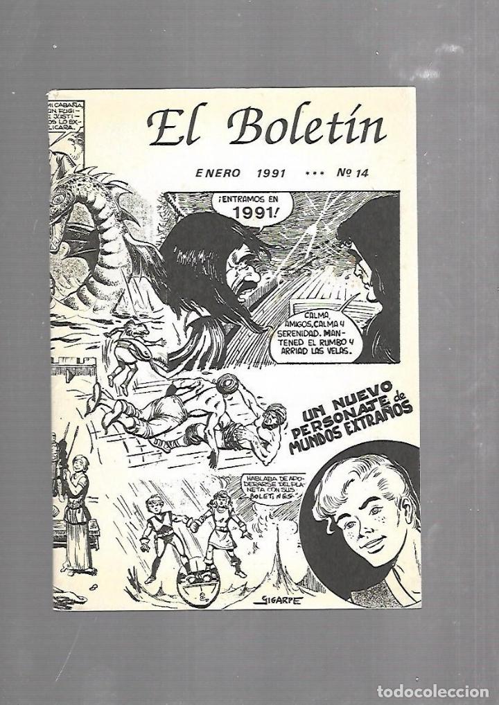 Comics: EL BOLETIN. N&ordm; 14. ENERO 1991. TEBEO. ILUSTRADO. UN NUEVO PERSONAJE DE MUNDOS EXTRA&Ntilde;OS