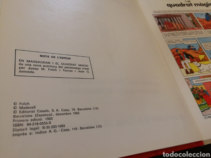 C&oacute;mics: MASSAGRAN I EL QUADRAT M&Agrave;GIC.PRIMERA EDICI&Oacute;.1983 - Foto 2