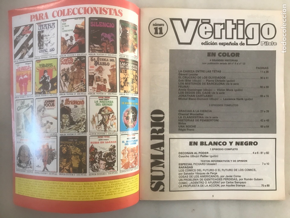 C&oacute;mics: V&eacute;rtigo (edici&oacute;n espa&ntilde;ola de Pilote) - Foto 5
