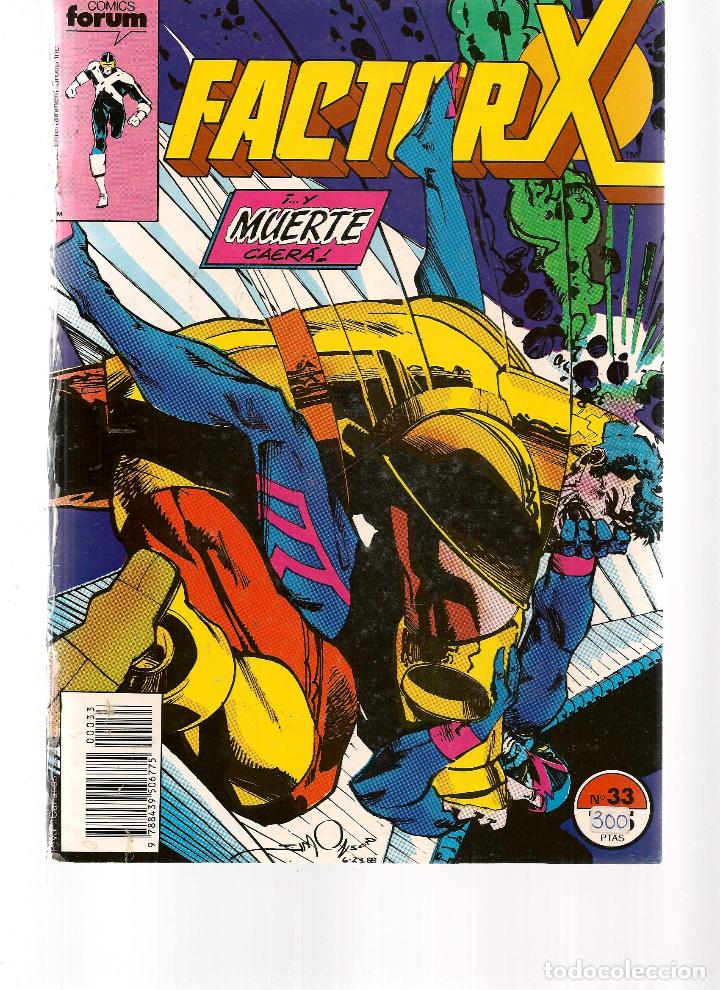 C&oacute;mics: FACTOR X. N&ordm; 33. DE RETAPADO. FORUM. 1993. (ST/C73)