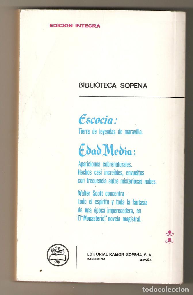 C&oacute;mics: EL MONASTERIO - WALTER SCOTT - EDICION INTEGRA - BIBLIOTECA SOPENA - 1966 - 384 pp - Foto 2