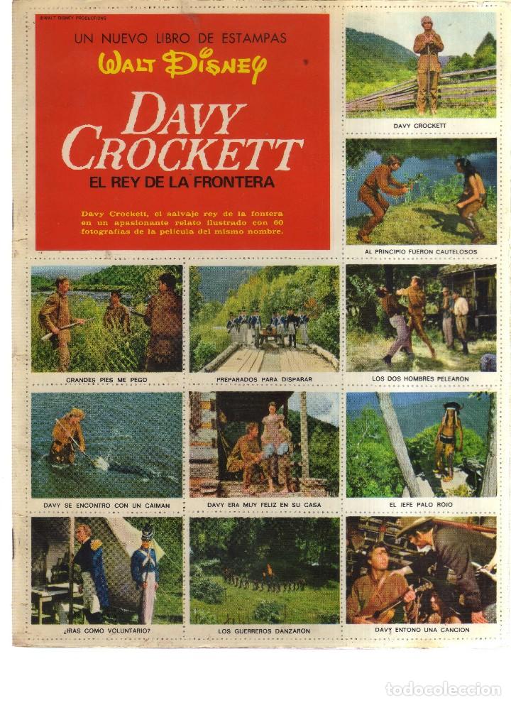 C&oacute;mics: DAVY CROCKETT EL REY DE LA FRONTERA EL LIBRO DE ESTAMPAS WALT DISNEY - Foto 1