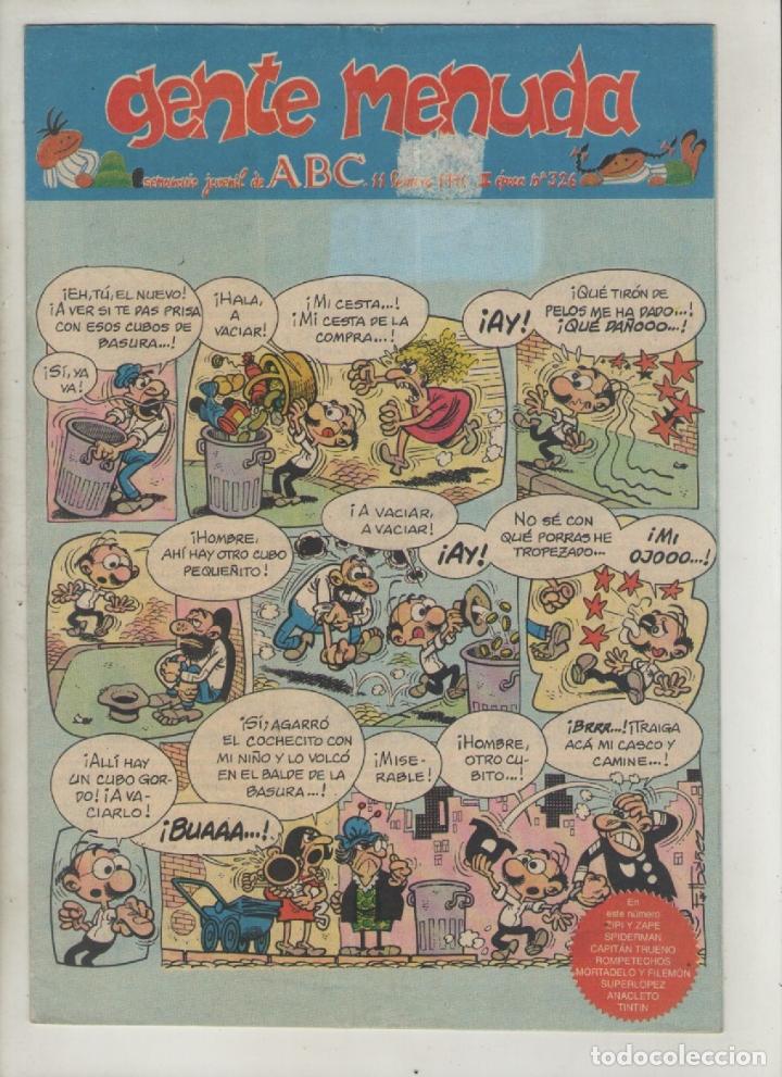 C&oacute;mics: gente menuda.el periodico abc-a&ntilde;o1991-color-formato grapa-n&ordm; 326