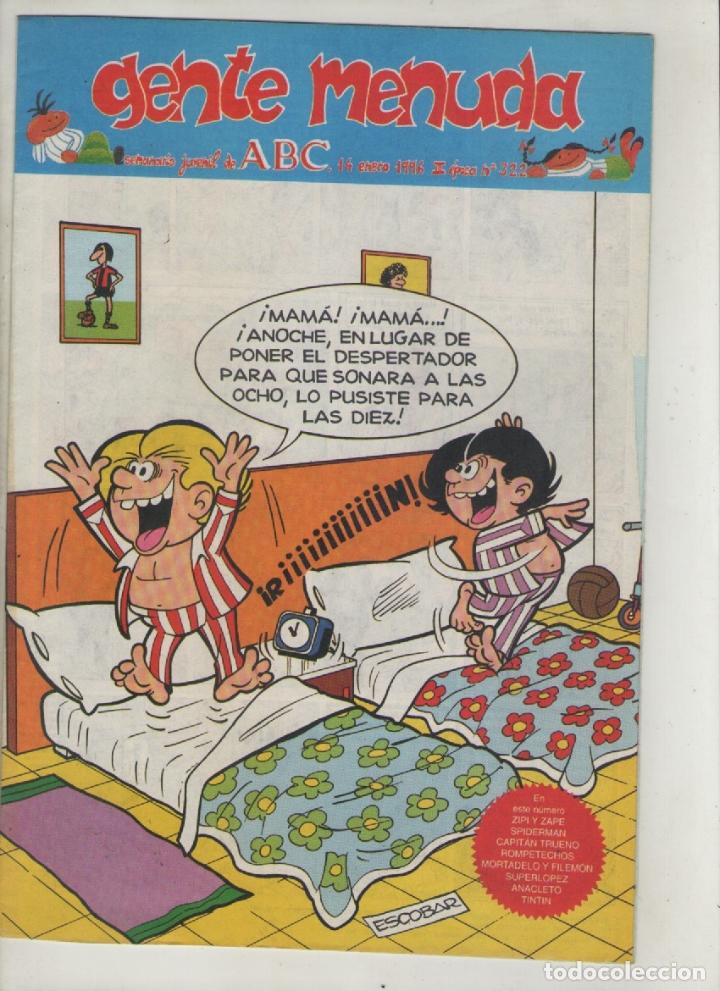 C&oacute;mics: gente menuda.el periodico abc-a&ntilde;o1991-color-formato grapa-n&ordm; 322