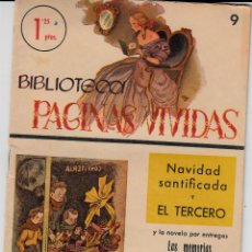 Cómics: BIBLIOTECA - PÁGINAS VIVIDAS POR JOSÉ MARIA FOLCH Y TORRRES NUM. 9 1,25 PTAS.