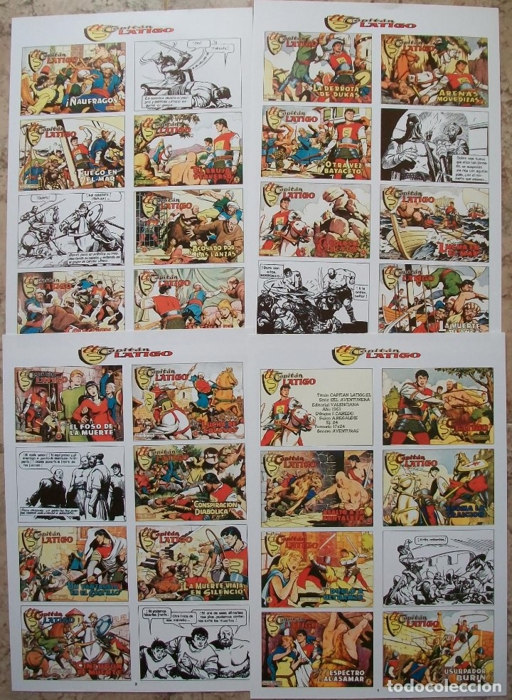 C&oacute;mics: Portadas (El Capitan Latigo 4 Hojas) - Foto 1