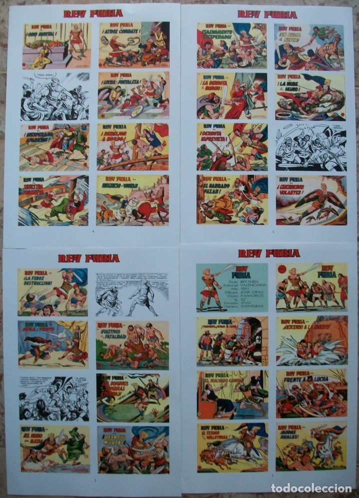 C&oacute;mics: Portadas (Rey Furia 4 Hojas) - Foto 1