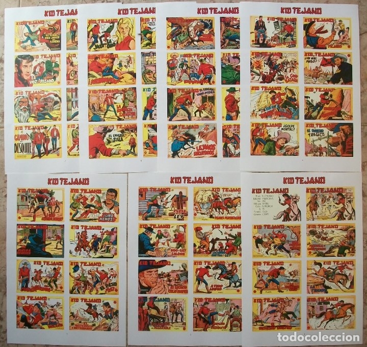 C&oacute;mics: Portadas (Kid Tejano) 7 Hojas - Foto 1