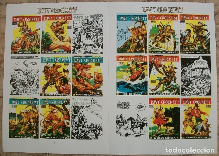 C&oacute;mics: Portadas (Davy Crockett 2 Hojas) - Foto 1