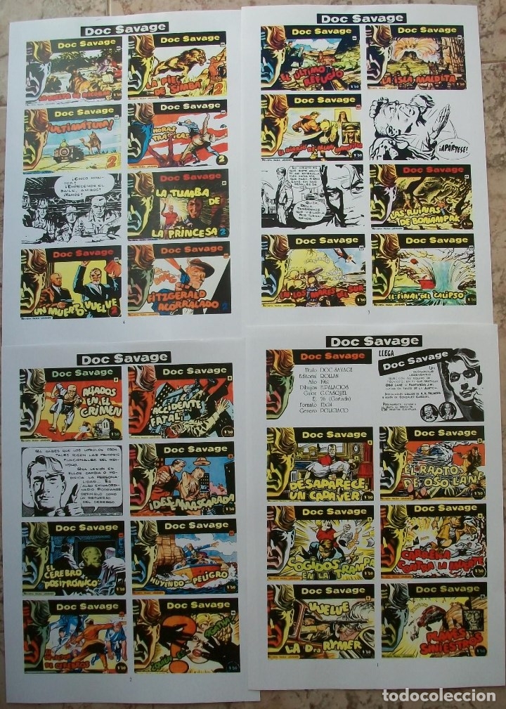 C&oacute;mics: Portadas (Doc Savage 4 Hojas) - Foto 1