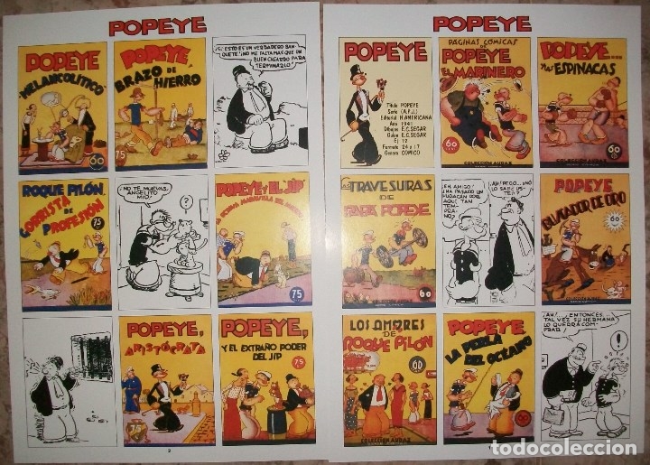 C&oacute;mics: Portadas (Popeye 2 Hojas) - Foto 1