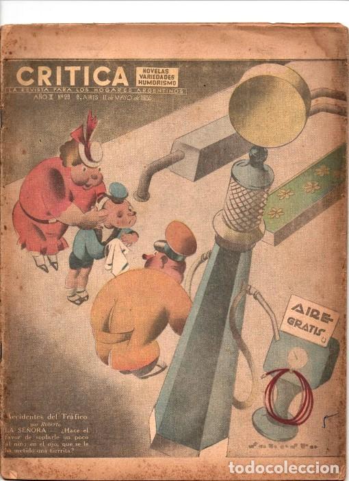 C&oacute;mics: CRITICA # 28 A&Ntilde;O 1935 BRUNO PREMIANI EL CAPITAN DON CASCARAS HY EISMAN EMILIO ZOLA MILT GROSS 32 PAG