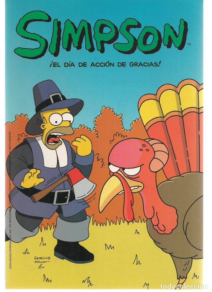C&oacute;mics: SIMPSON. &iexcl;EL D&Iacute;A DE ACCI&Oacute;N DE GRACIAS!. COMICS BONGO. EDICIONES B.(ST/C86) - Foto 1