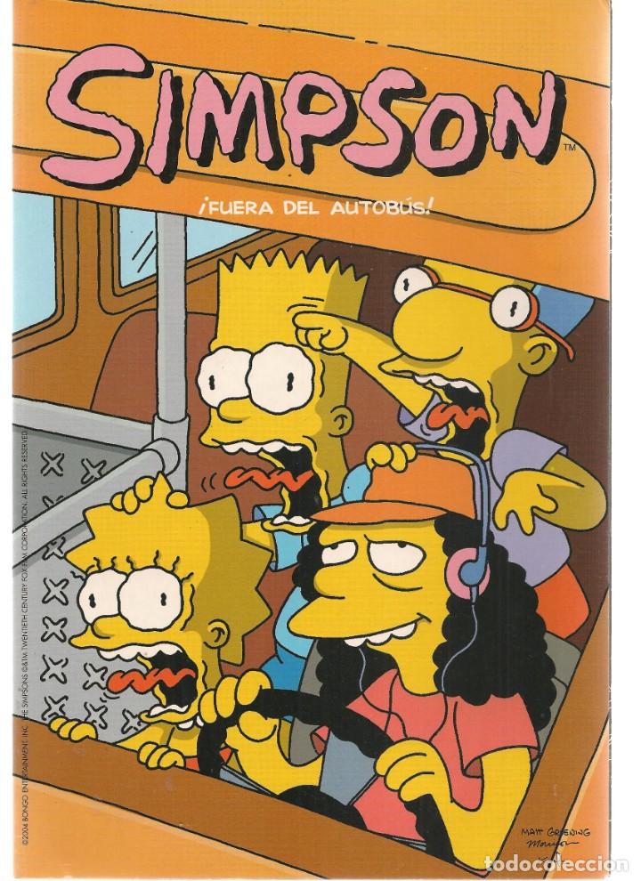 C&oacute;mics: SIMPSON. &iexcl;FUERA DEL AUTOB&Uacute;S!.  COMICS BONGO. EDICIONES B.(ST/C86) - Foto 1