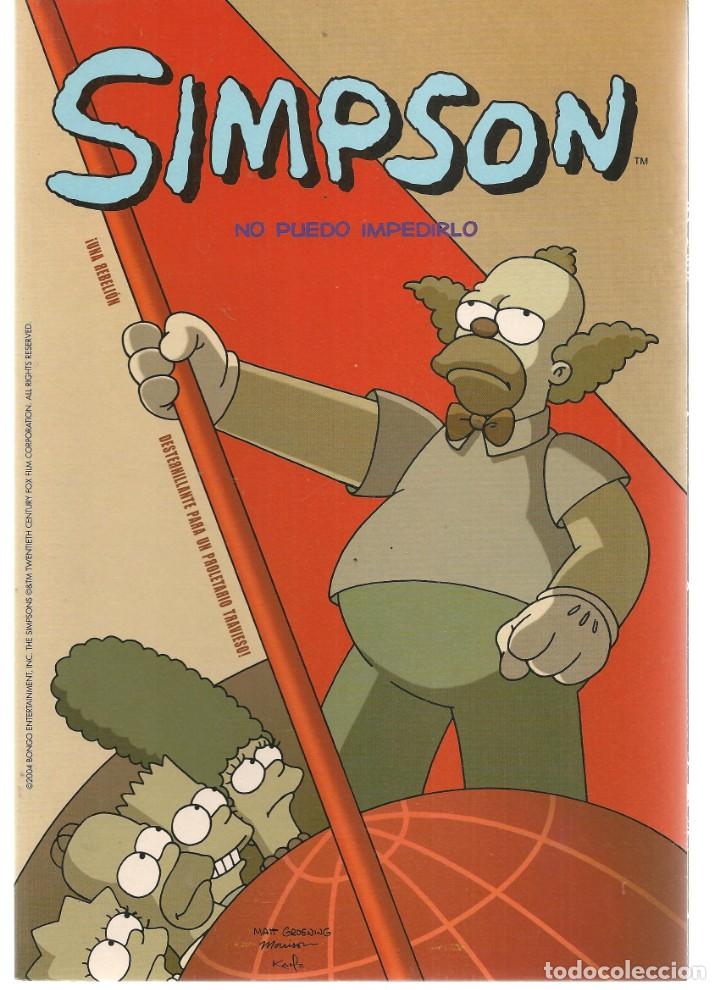 C&oacute;mics: SIMPSON. NO PUEDO IMPEDIRLO.  COMICS BONGO. EDICIONES B.(ST/C86) - Foto 1