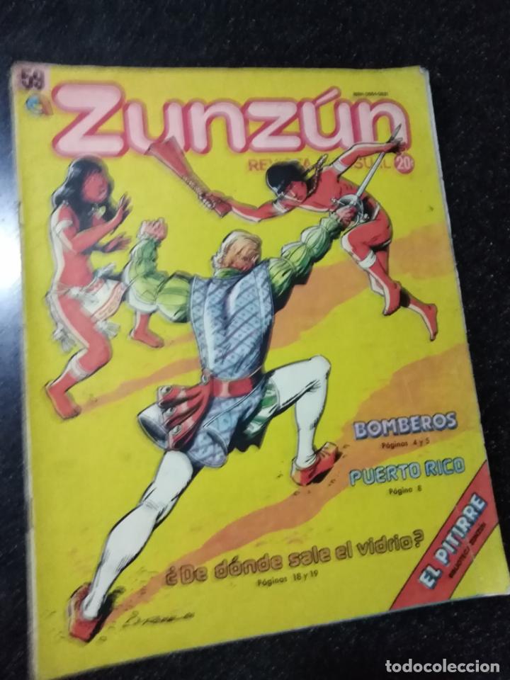 Fumetti: CUBA. ZUNZ&Uacute;N. N&ordm; 59. AGOSTO, 1986.