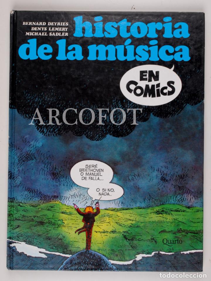C&oacute;mics: HISTORIA DE LA M&Uacute;SICA EN COMICS - QUARTO 1985 - Foto 1