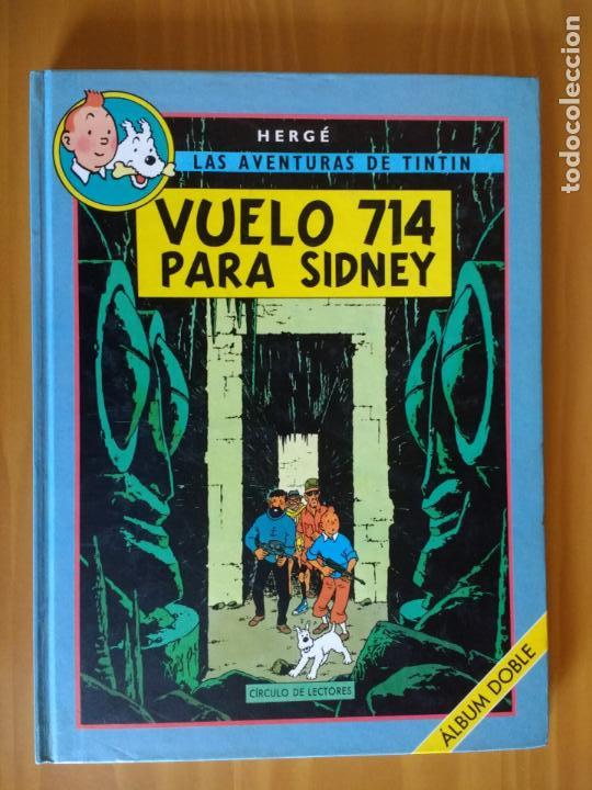 C&oacute;mics: Vuelo 714 Para Sidney.Tint&iacute;n y Los P&iacute;caros.&Aacute;lbum Doble 1993 C&iacute;rculo de Lectores.22301