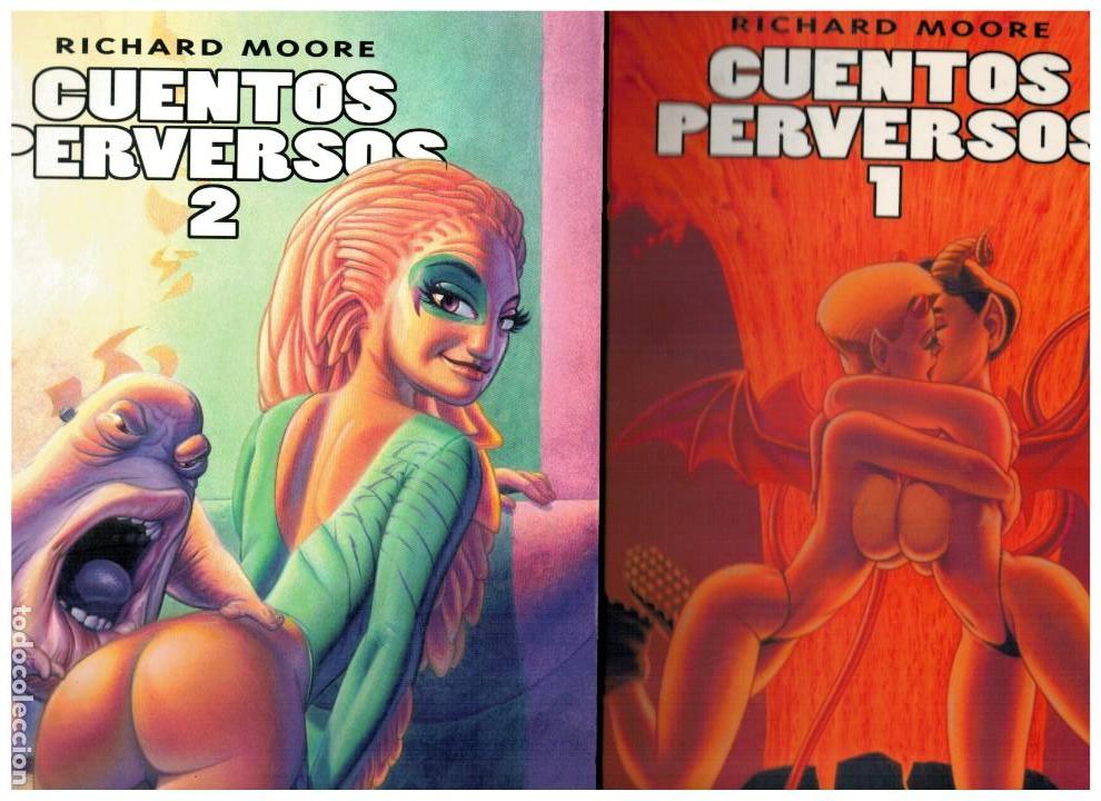 C&oacute;mics: CUENTOS PERVERSOS 1 Y 2. RICHARD MOORE. DIBBUKS,2006. NUEVOS. - Foto 1