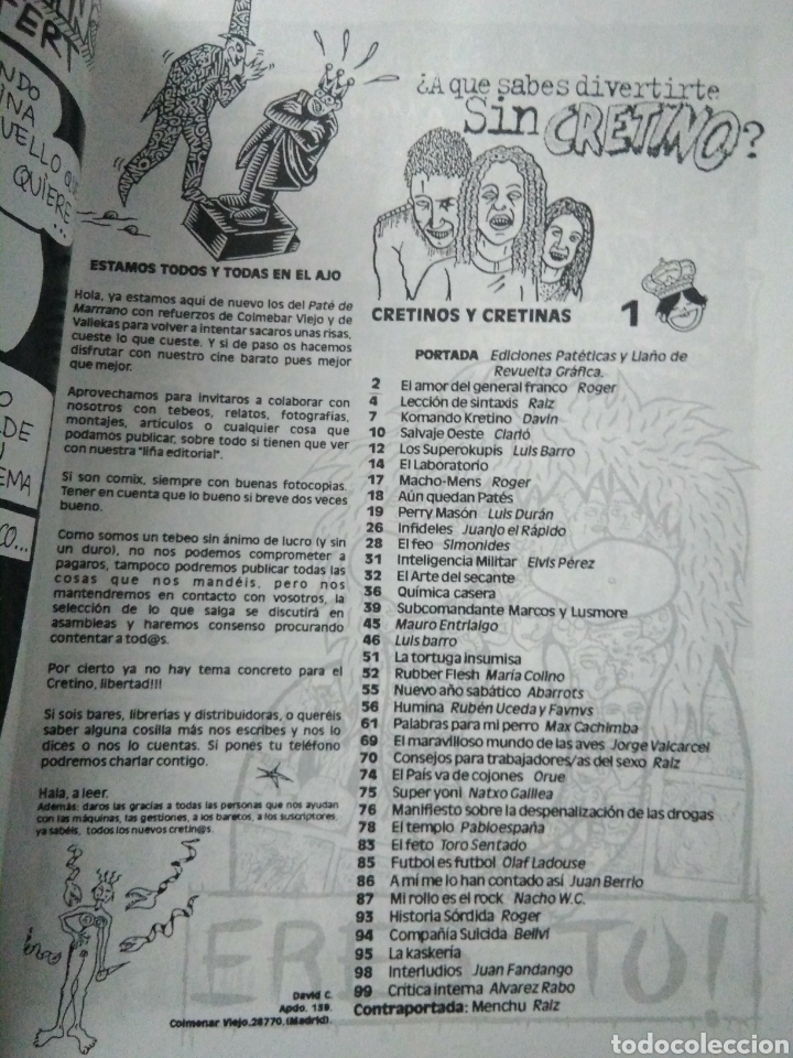 C&oacute;mics: Cretino - pat&eacute; de marrano - n&uacute;mero 1 - incluye pegatina - c&oacute;mic independiente - c&oacute;mic underground - Foto 4