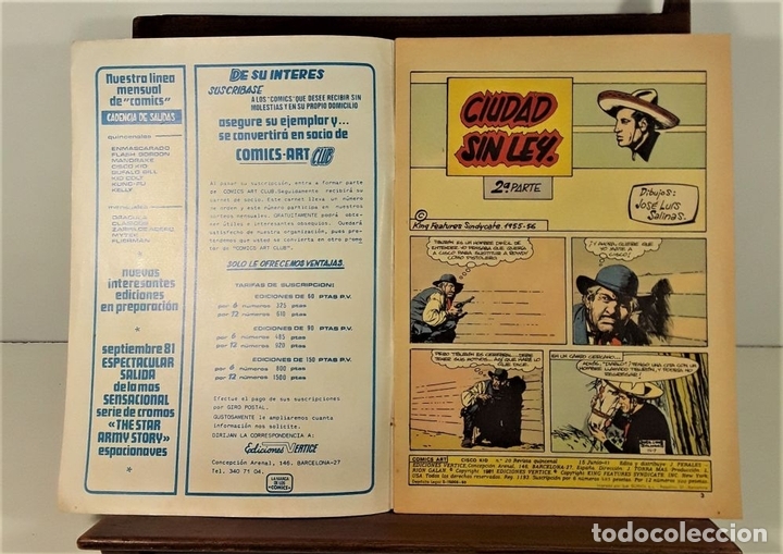 C&oacute;mics: CISCO KID.  10 EJEMPLARES. EDICIONES VERTICE.  BARCELONA.  1980. - Foto 6