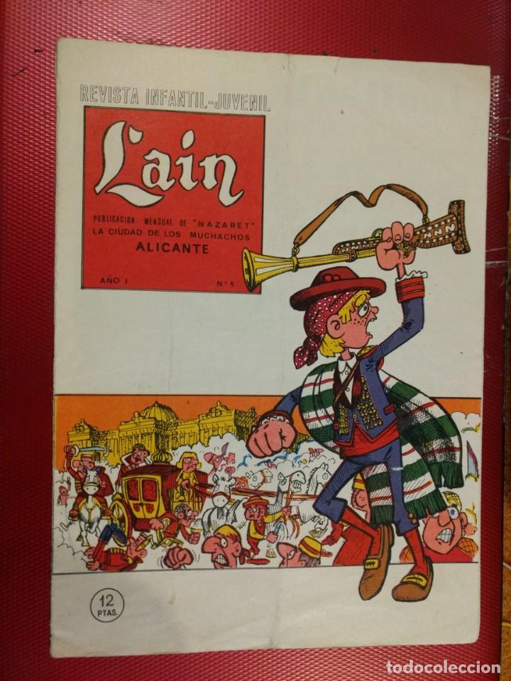 C&oacute;mics: Lain Revista infantil Juvenil Nazaret. Ciudad de los muchachos Alicante. A&ntilde;o 1 n&ordm; 5