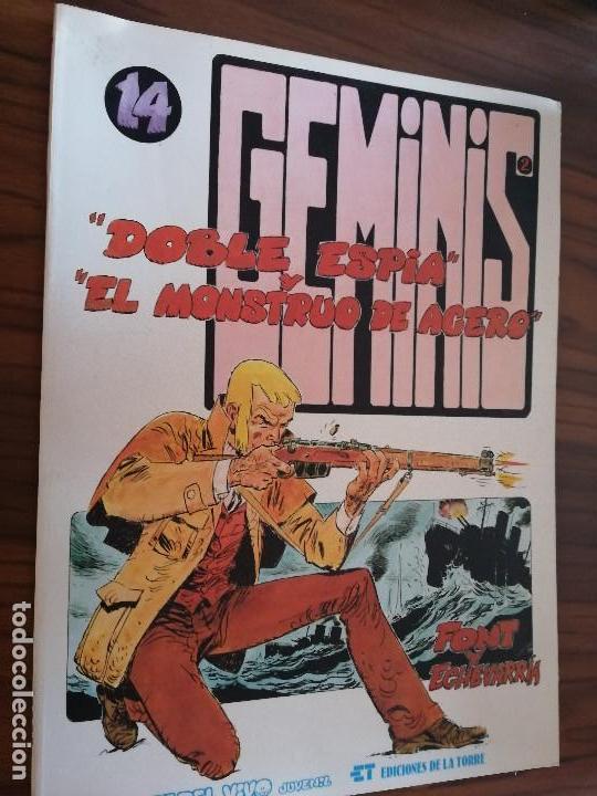 C&oacute;mics: GEMINIS. DOBLE ESPIA Y EL MONSTRUO DE ACERO. FONT. ECHEVARRIA EDICIONES DE LA TORRE 14. E1 4 e14 a - Foto 1