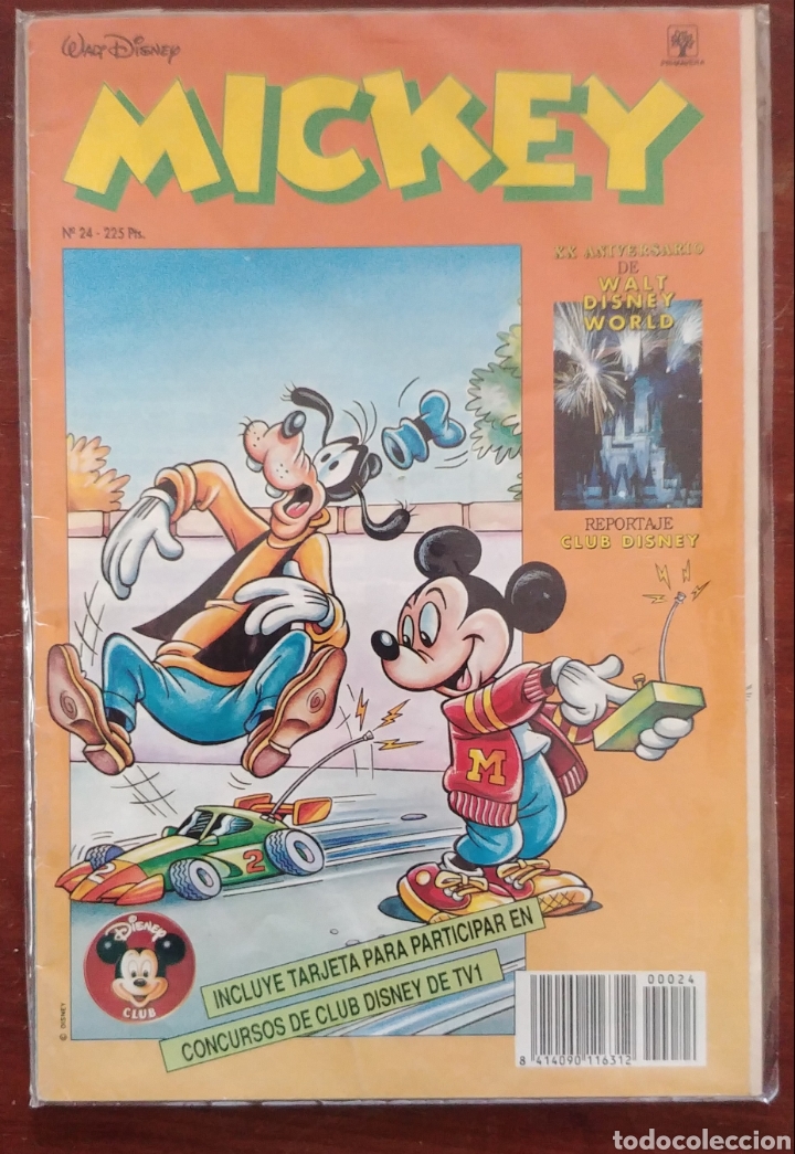 Comics: Mickey 24 Disney con tarjetas y publicidad Sega y splash page Nintendo