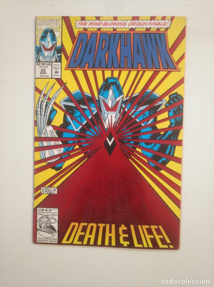 C&oacute;mics: DARKHAWK. THE MIND BLOWING ORIGIN FINALE. DEATH LIFE. MARVEL COMICS. EN INGLES. TDKC41 - Foto 1