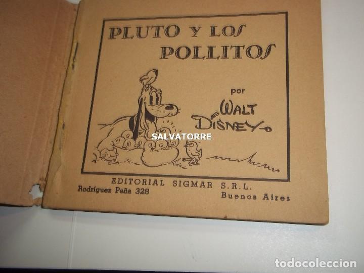 C&oacute;mics: PLUTO Y LOS POLLITOS.WALT DISNEY. EDITORIAL SIGMAR.BUENOS AIRES.1948 - Foto 2