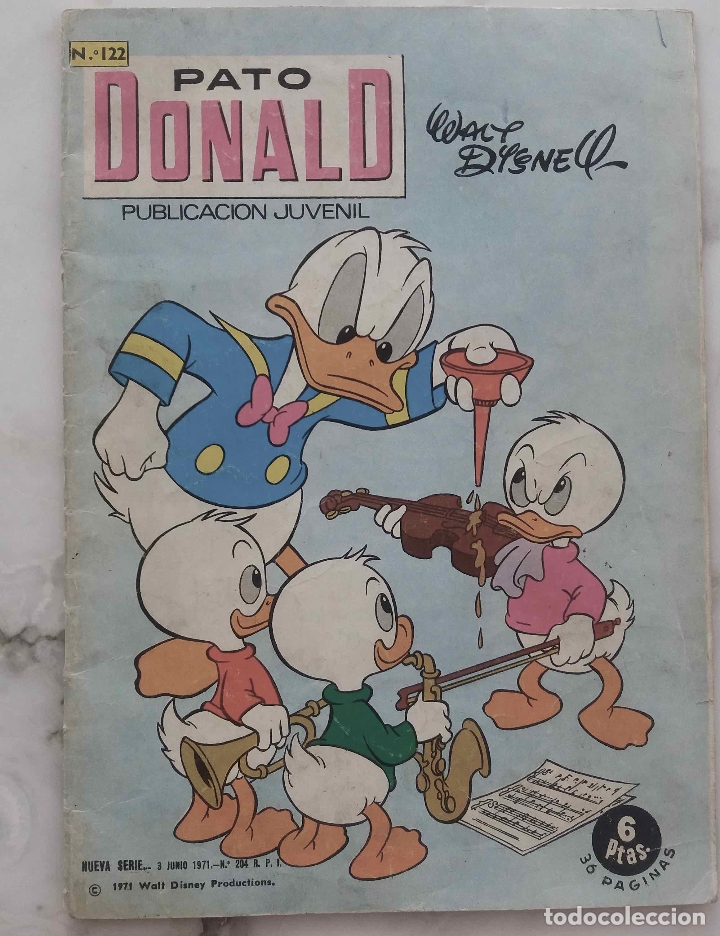 C&oacute;mics: PATO DONALD N&ordm; 122, WALT DISNEY. JUNIO 1971. C&Oacute;MIC - Foto 1