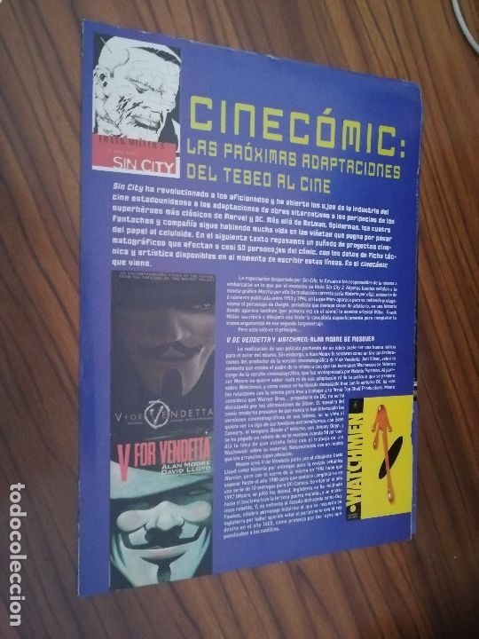 C&oacute;mics: CINECOMIC. ART&Iacute;CULO SOBRE PR&Oacute;XIMAS ADAPTACIONES. 4 P&Aacute;GINAS. BUEN ESTADO