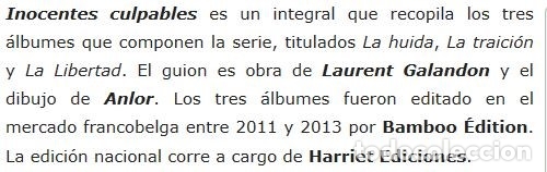C&oacute;mics: INOCENTES CULPABLES - Harriet ed. a&ntilde;o 2017 - como NUEVO - Foto 3