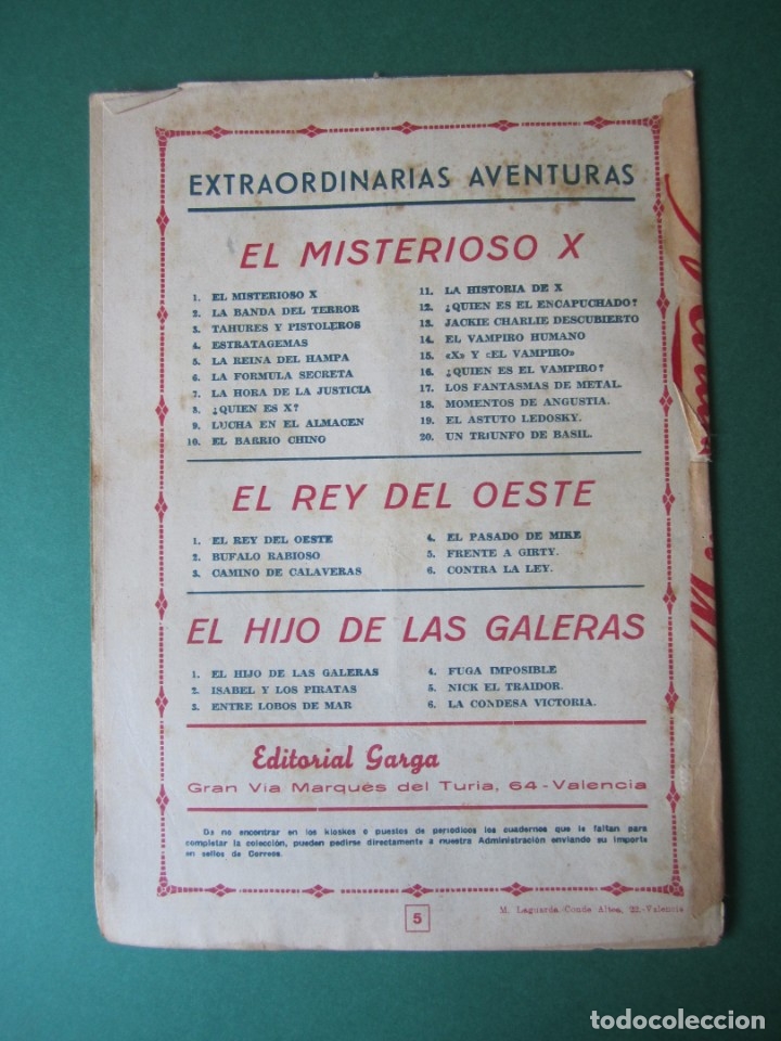 C&oacute;mics: REY DEL OESTE, EL (1950, GARGA) 6 &middot; 7-XI-1950 &middot; CONTRA LA LEY - Foto 2
