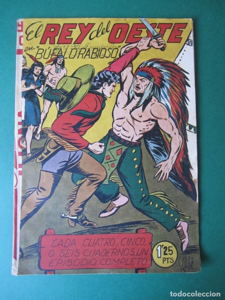 C&oacute;mics: REY DEL OESTE, EL (1950, GARGA) 2 &middot; 12-IX-1950 &middot; B&Uacute;FALO RABIOSO - Foto 1