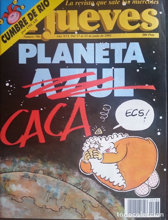 C&oacute;mics: EL JUEVES N&ordm; 786. PLANETA AZUL CACA. JUNIO 1992. - - Foto 1