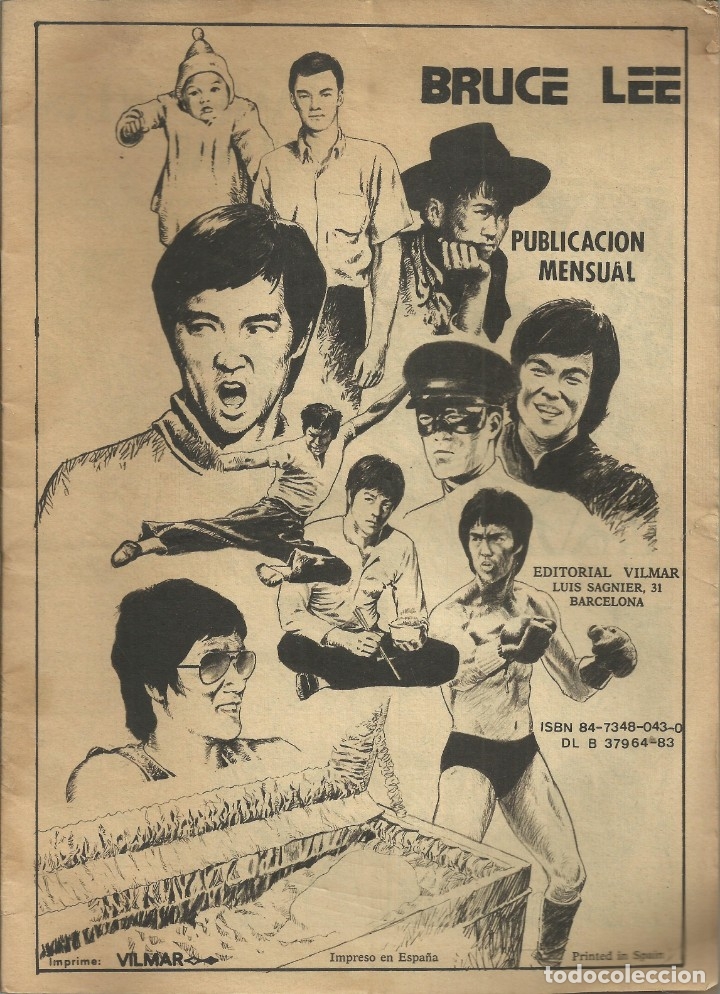 C&oacute;mics: Bruce Lee , Ed. Vilmar 1983 b/ n, 34 p&aacute;g. - Foto 1